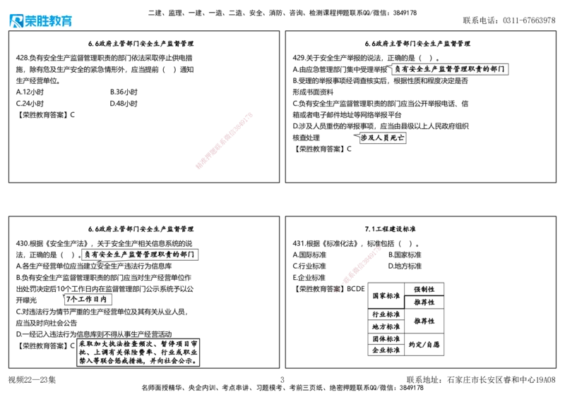 视频22&mdash;23集2025一建法律法规破题第421&mdash;460题（可打印版）_2026年一建法规_2025年一建法规SVIP_03-习题精析✿实战特训✿模考通关_18-法规《破题提升班》桂林RS_讲义