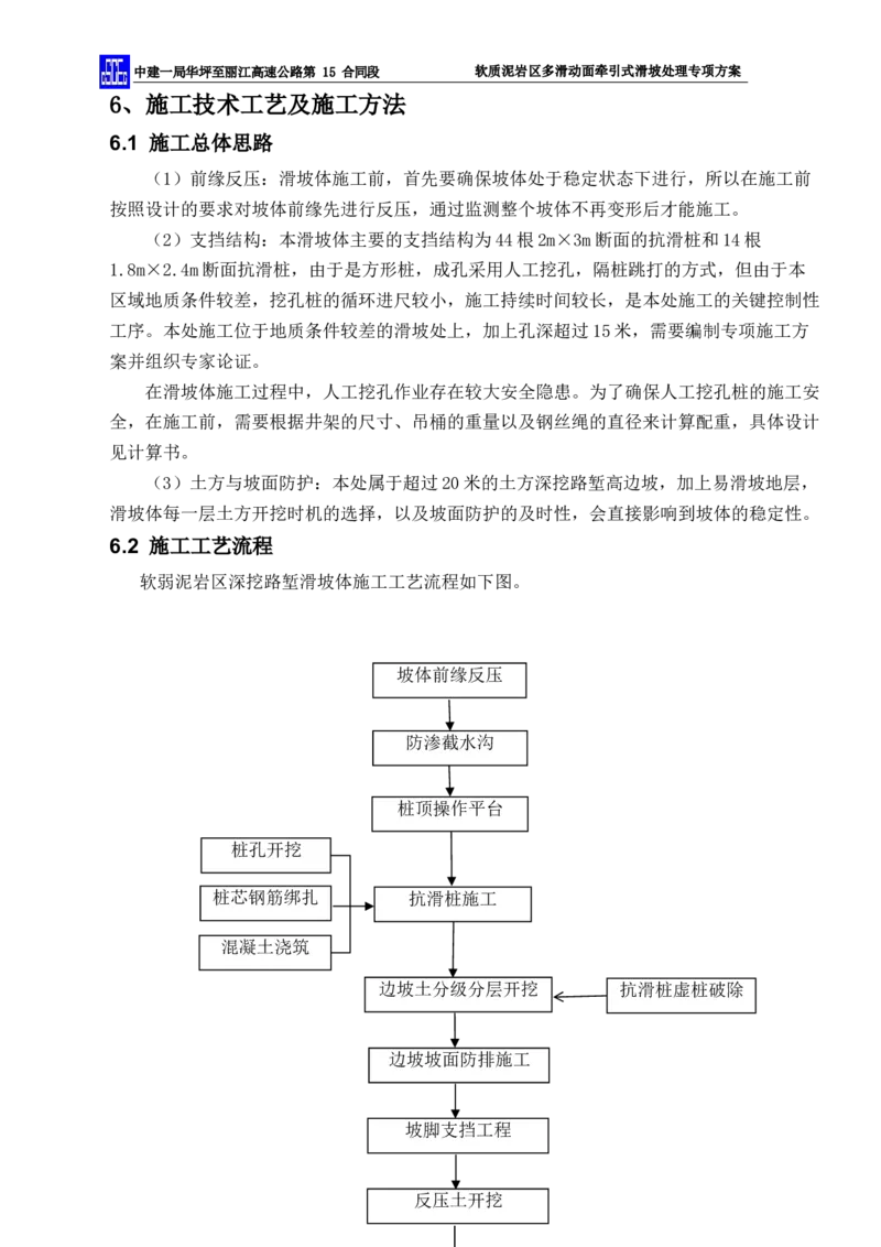 软质泥岩区多滑动面牵引式滑坡处理专项方案_2021-2023年优秀施组方案_施工方案_方案21-软质泥岩区多滑动面牵引式滑坡处理专项方案
