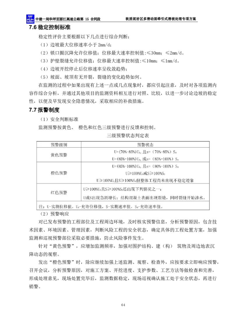 软质泥岩区多滑动面牵引式滑坡处理专项方案_2021-2023年优秀施组方案_施工方案_方案21-软质泥岩区多滑动面牵引式滑坡处理专项方案