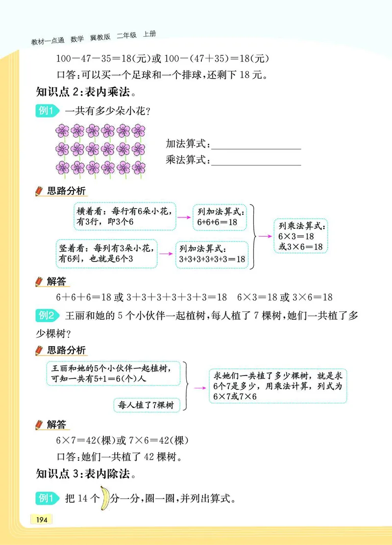 《教材一点通》数学2年级上册（JJ）_二年级上下册资料_小学二年级学习资料-25年更新版_2-03、小学二年级数学上册_2-3-2、练习题、作业、试题、试卷_冀教版_电子册类