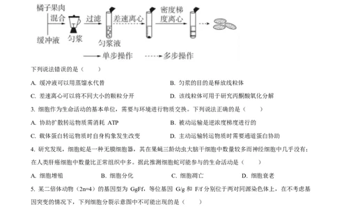 2025年高考生物试卷（云南卷）（空白卷）_生物历年高考真题_新&middot;Word版2008-2025&middot;高考生物真题_生物（按年份分类）2008-2025_2025&middot;高考生物真题