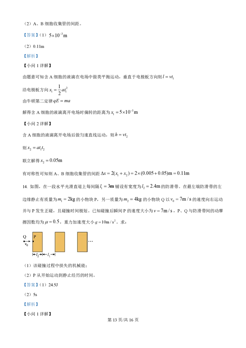 2025年高考物理试卷（河南卷）（解析卷）_物理历年高考真题_新&middot;PDF版2008-2025&middot;高考物理真题_物理（按年份分类）2008-2025_2025&middot;高考物理真题