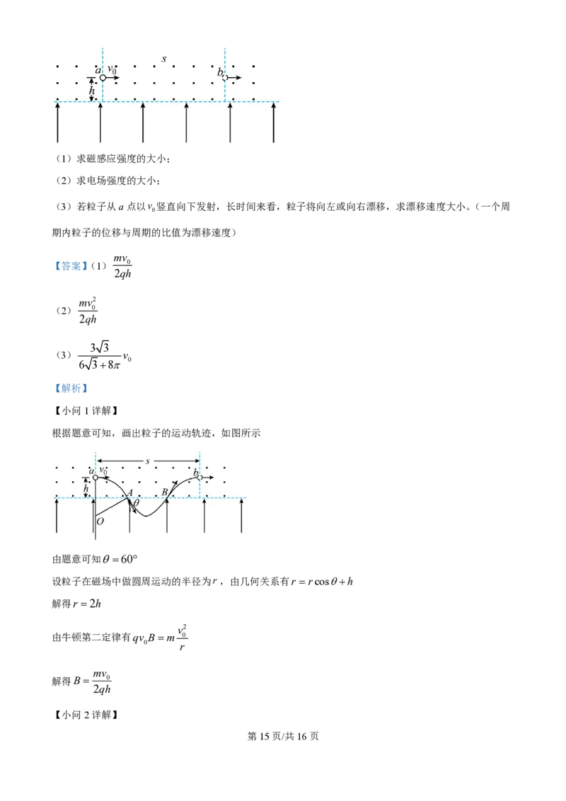 2025年高考物理试卷（河南卷）（解析卷）_物理历年高考真题_新&middot;PDF版2008-2025&middot;高考物理真题_物理（按年份分类）2008-2025_2025&middot;高考物理真题