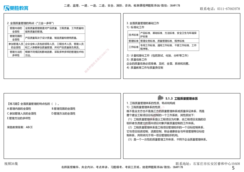 视频36集5.1工程质量影响因素及管理体系（可打印版）_2026年一级建造师_2026年一建管理_2025年一建管理SVIP_02-基础精讲✿高端面授✿深度强化_13-管理《教材精讲班》大微RS_讲义
