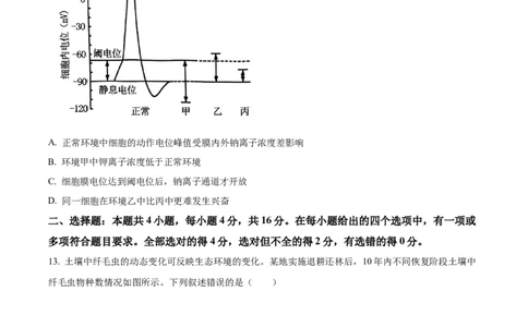 2024年高考生物试卷（湖南）（空白卷）_生物历年高考真题_新&middot;Word版2008-2025&middot;高考生物真题_生物（按年份分类）2008-2025_2024&middot;高考生物真题