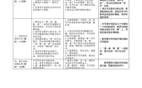 识字3《小青蛙》导学案_一年级语文下册（统编版）_老课标资料_教案反思+导学案_表格式_1版表格式导学案