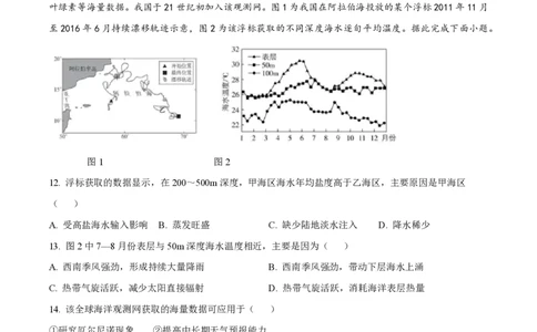 2024年高考地理试卷（安徽）（空白卷）_地理历年高考真题_新&middot;PDF版2008-2025&middot;高考地理真题_地理（按年份分类）2008-2025_2024&middot;地理高考真题