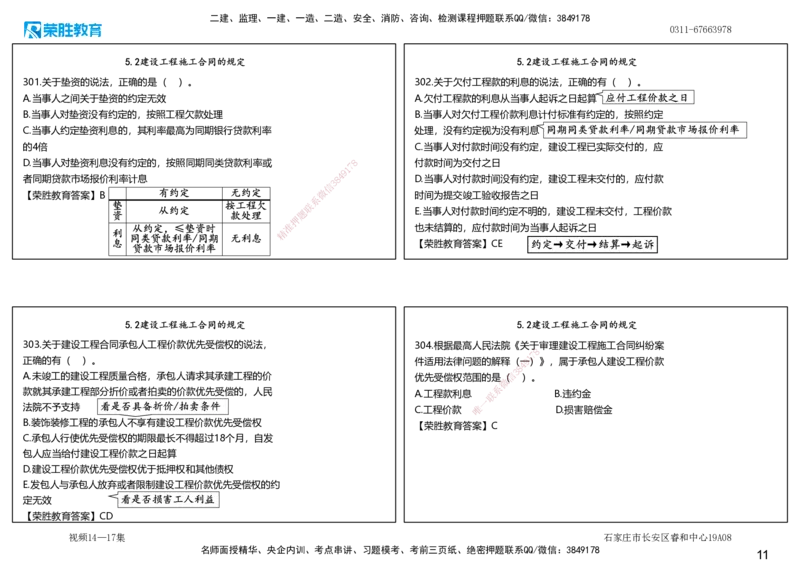 视频14&mdash;17集2025一建法律法规破题第261&mdash;340题（可打印版）_2026年一建法规_2025年一建法规SVIP_03-习题精析✿实战特训✿模考通关_18-法规《破题提升班》桂林RS_讲义