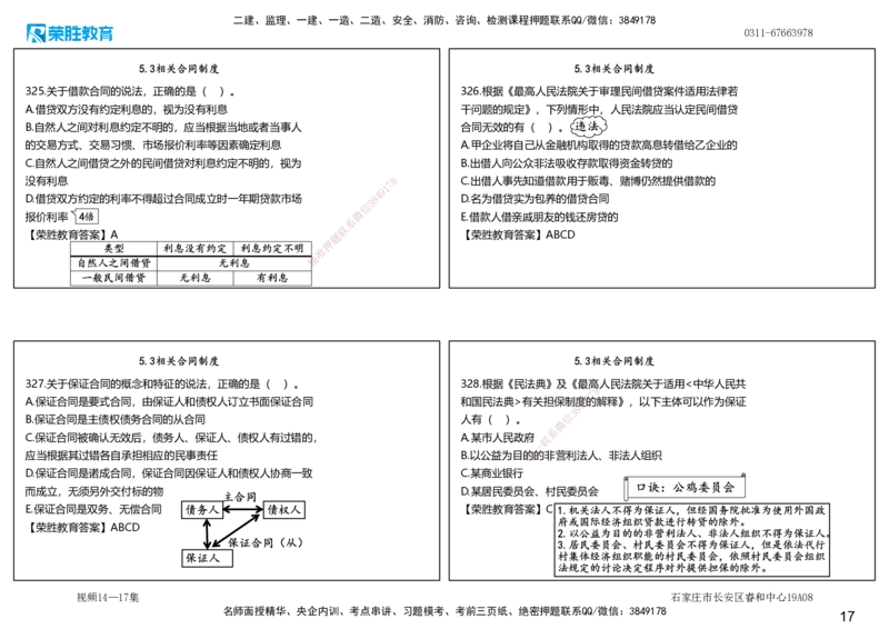 视频14&mdash;17集2025一建法律法规破题第261&mdash;340题（可打印版）_2026年一建法规_2025年一建法规SVIP_03-习题精析✿实战特训✿模考通关_18-法规《破题提升班》桂林RS_讲义