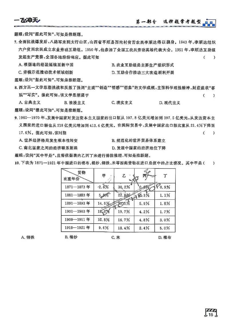 2025《一飞冲天&bull;高考抢分卷》历史考前20天_2025高中教辅（后续还会更新新习题试卷）_《一飞冲天高考抢分卷》2025版