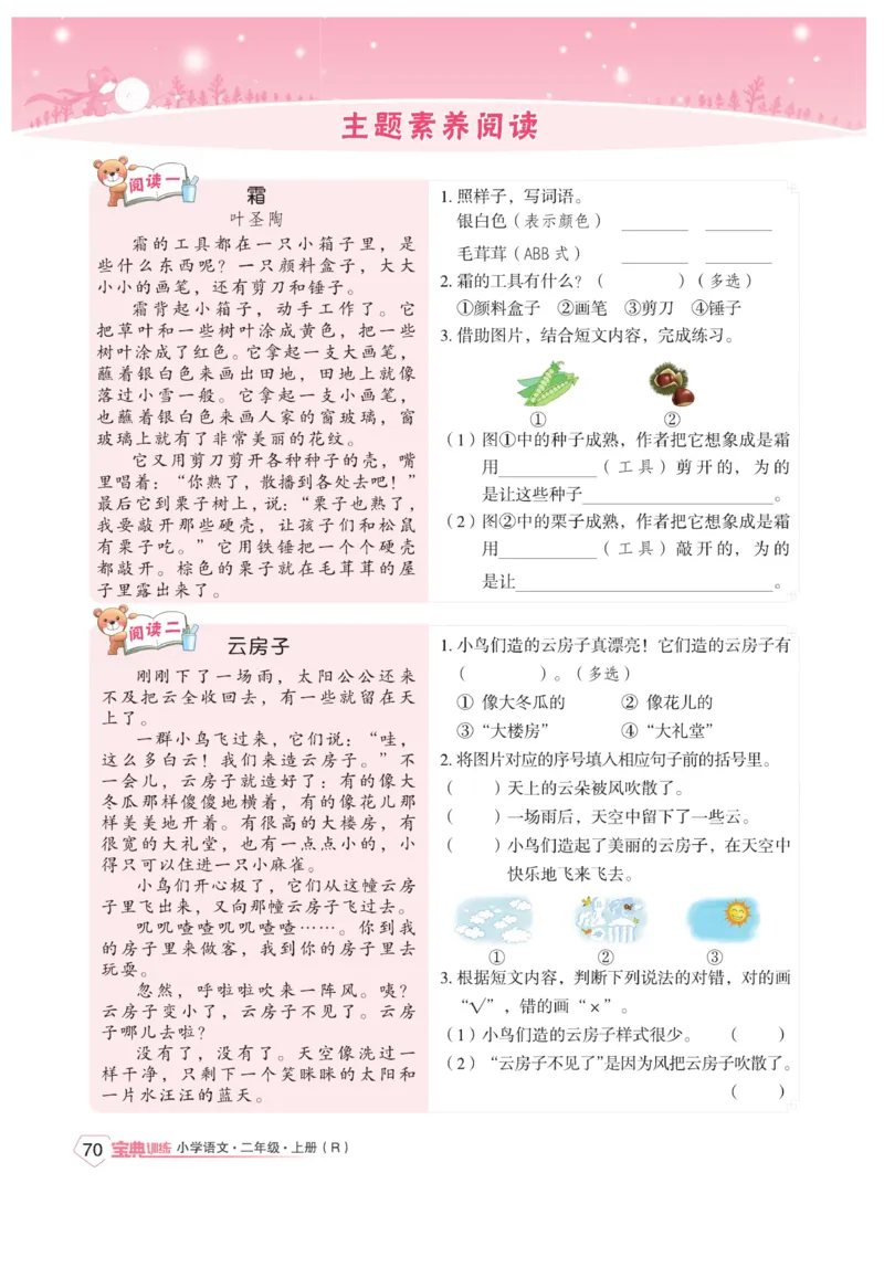《宝典训练》语文2年级上册（RJ）_二年级上下册资料_小学二年级学习资料-25年更新版_2-01、小学二年级语文上册_2-1-2、练习题、作业、试题、试卷_电子册类