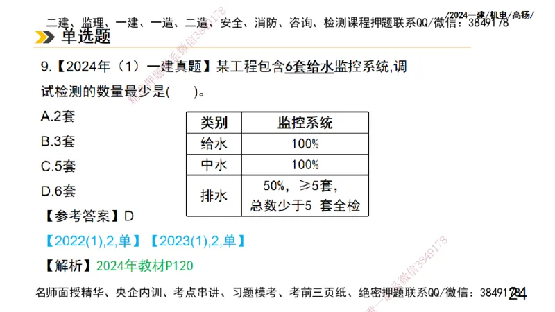 高扬一建机电真题班2024.9_2026年一级建造师_2026年一建机电_2025年一建机电SVIP_04-冲刺串讲✿考点强化✿小灶集训_31-机电《案例专项班》高扬DL_讲义_2025一建机电板块刷题资料