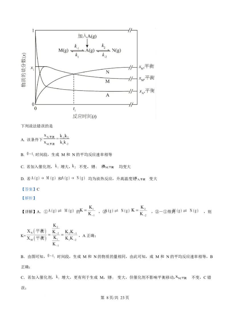2025年高考化学试卷（安徽卷）（解析卷）_历年高考真题合集_化学历年高考真题_新&middot;Word版2008-2025&middot;高考化学真题_化学（按年份分类）2008-2025_2025&middot;高考化学真题