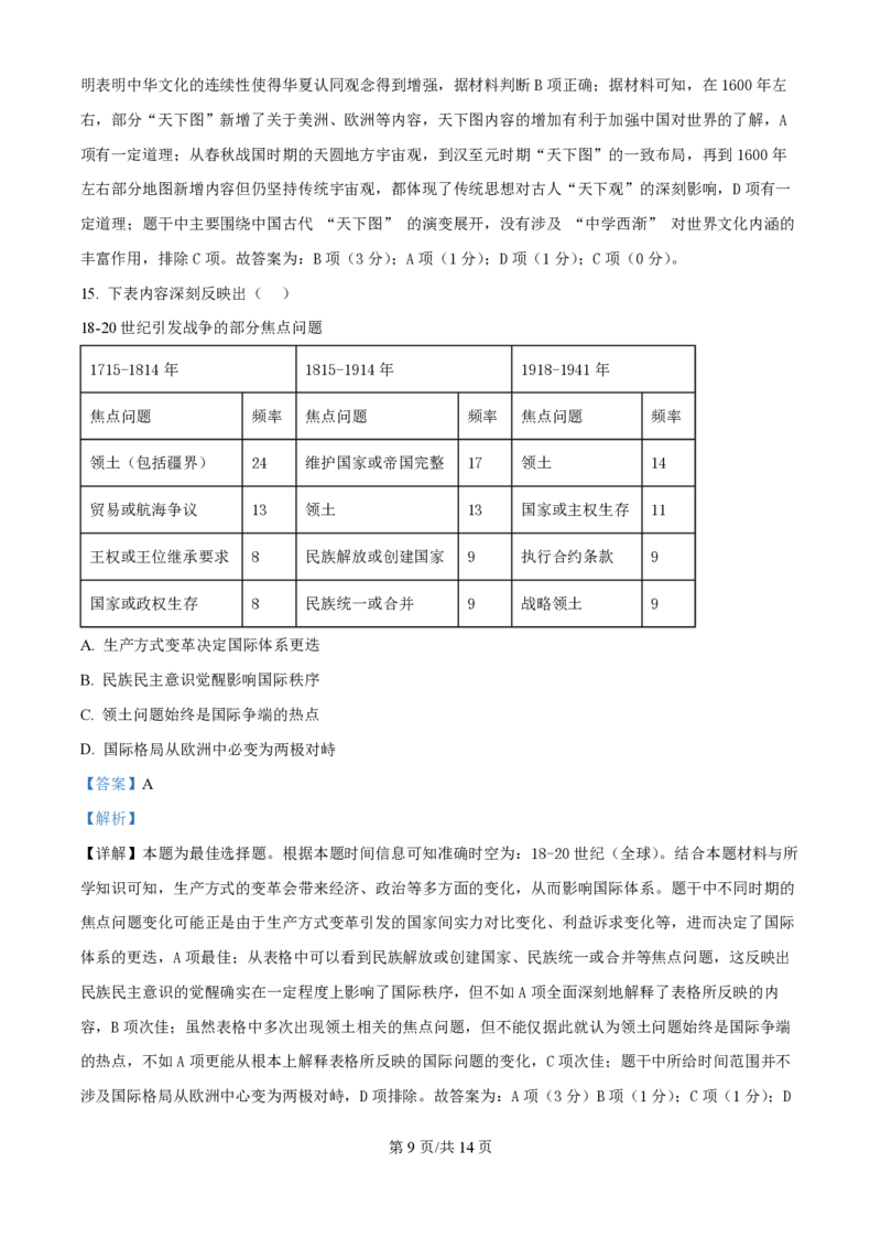 2024年高考历史试卷（海南）（解析卷）_历史历年高考真题_新&middot;PDF版2008-2025&middot;高考历史真题_历史（按年份分类）2008-2025_2024&middot;历史高考真题