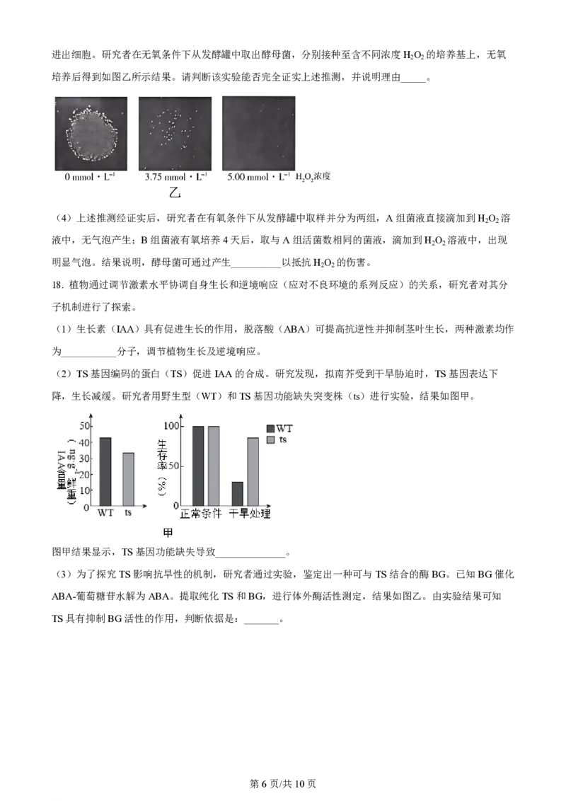2024年高考生物试卷（北京）（空白卷）_生物历年高考真题_新&middot;PDF版2008-2025&middot;高考生物真题_生物（按年份分类）2008-2025_2024&middot;高考生物真题