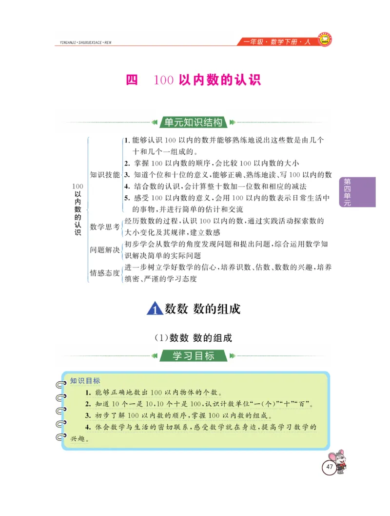 《教材全解精析》数学1年级下册（RJ）_一年级上下册资料_小学一年级学习资料-25年更新版_1-04、小学一年级数学下册_1-4-2、练习题、作业、试题、试卷_人教版_电子册