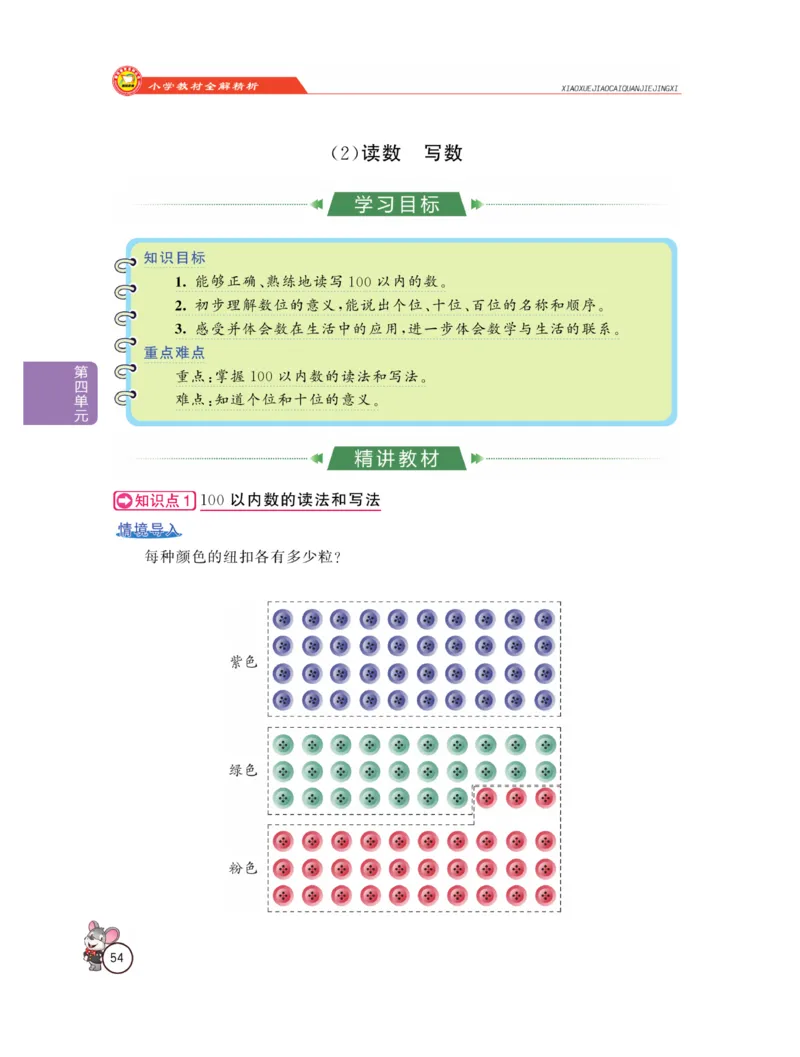 《教材全解精析》数学1年级下册（RJ）_一年级上下册资料_小学一年级学习资料-25年更新版_1-04、小学一年级数学下册_1-4-2、练习题、作业、试题、试卷_人教版_电子册