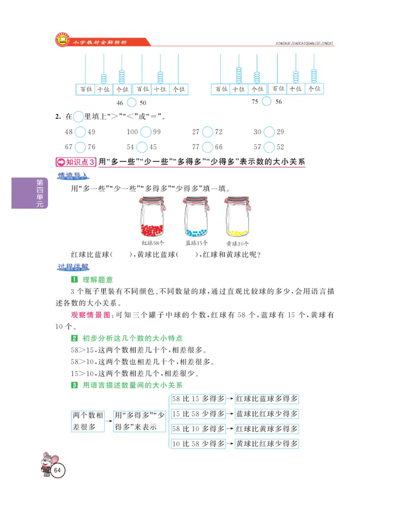 《教材全解精析》数学1年级下册（RJ）_一年级上下册资料_小学一年级学习资料-25年更新版_1-04、小学一年级数学下册_1-4-2、练习题、作业、试题、试卷_人教版_电子册