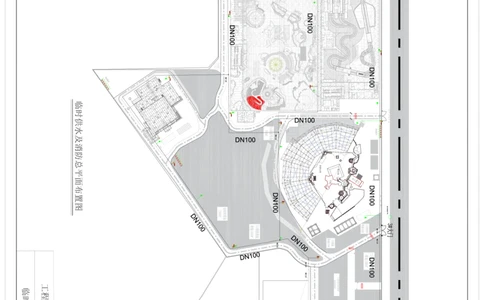 附图9临时供水及消防平面布置图_2021-2023年优秀施组方案_施工组织设计_施组07-北京环球影城主题公园项目标段三713及714施工组织设计_施工组织设计附件
