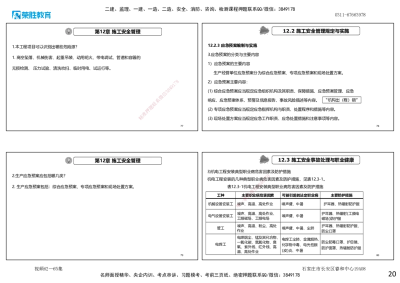 视频62&mdash;65集2025一建机电实务破题第593&mdash;643题（可打印版）_2026年一级建造师_2026年一建机电_2025年一建机电SVIP_03-习题精析✿实战特训✿模考通关_讲义