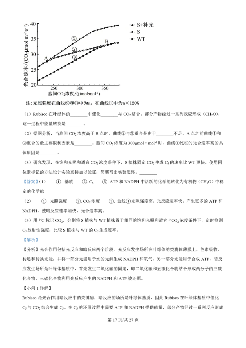 2025年高考生物试卷（黑吉辽蒙卷）（解析卷）_生物历年高考真题_新&middot;PDF版2008-2025&middot;高考生物真题_生物（按年份分类）2008-2025_2025&middot;高考生物真题
