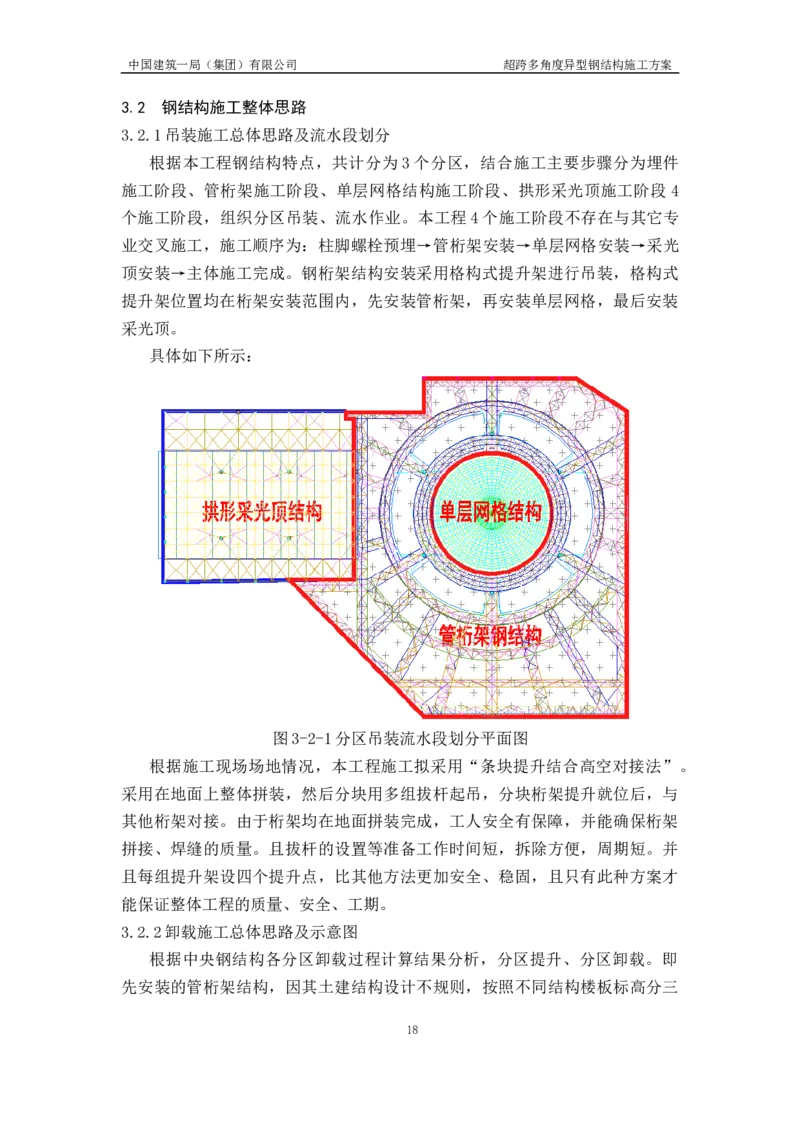 超跨多角度异型钢结构施工方案（上报版）_2021-2023年优秀施组方案_施工方案_方案41-哈尔滨金融中心超跨多角度异型钢结构施工方案_1、施工方案
