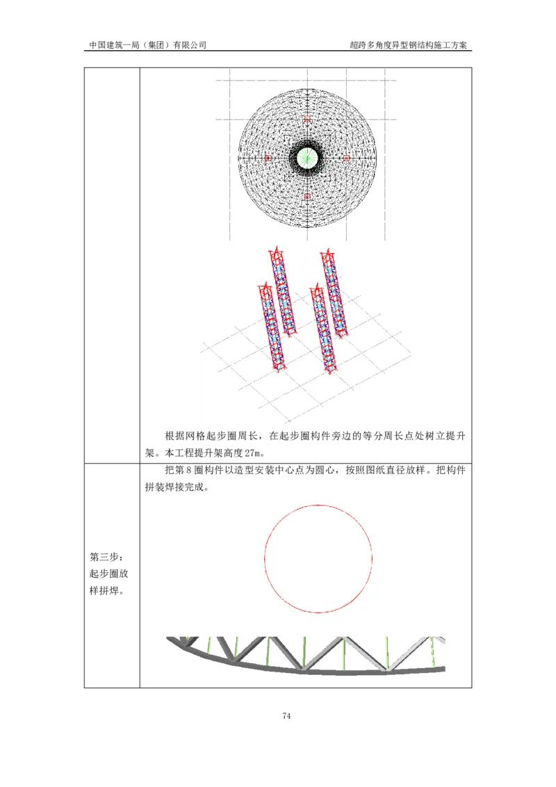 超跨多角度异型钢结构施工方案（上报版）_2021-2023年优秀施组方案_施工方案_方案41-哈尔滨金融中心超跨多角度异型钢结构施工方案_1、施工方案