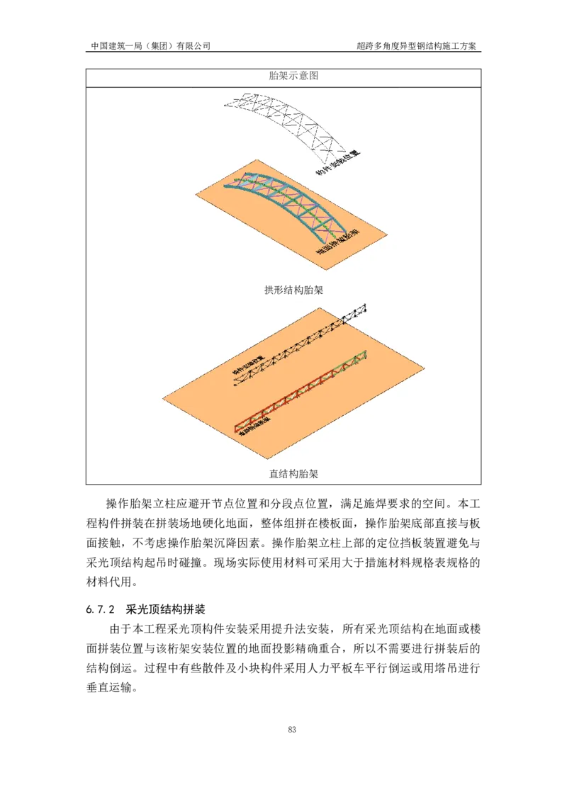 超跨多角度异型钢结构施工方案（上报版）_2021-2023年优秀施组方案_施工方案_方案41-哈尔滨金融中心超跨多角度异型钢结构施工方案_1、施工方案