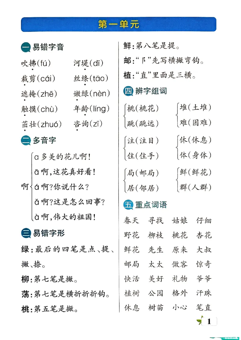 《小学学霸单元期末标准卷》24春语文2年级下册（RJ）知识手册_二年级上下册资料_小学二年级学习资料-25年更新版_2-02、小学二年级语文下册_2-2-2、练习题、作业、试题、试卷_电子册类