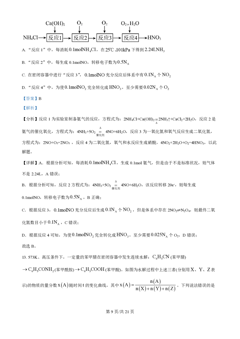 2024年高考化学试卷（广西）（解析卷）_历年高考真题合集_化学历年高考真题_新&middot;PDF版2008-2025&middot;高考化学真题_化学（按年份分类）2008-2025_2024&middot;高考化学真题