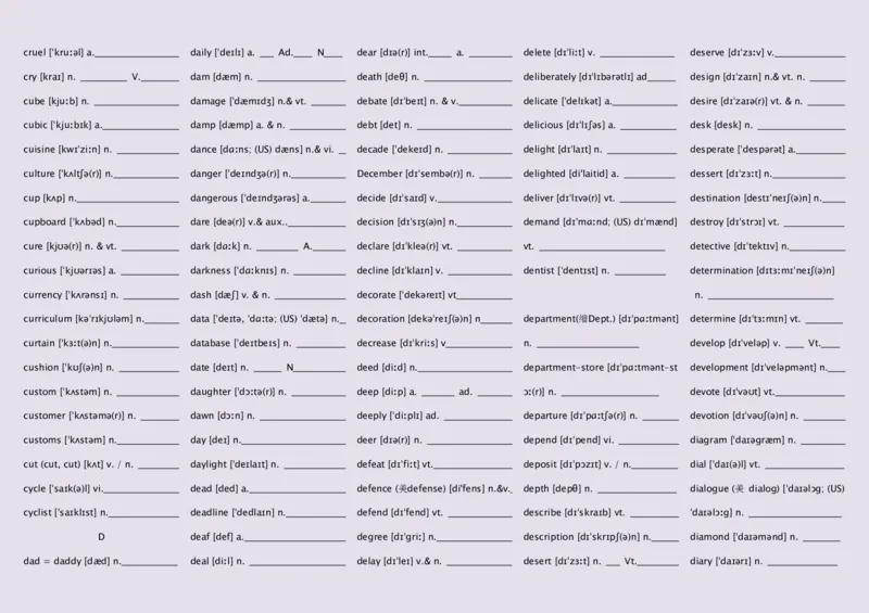 英语92高中英语词汇3500词&mdash;带音标（英译汉默写版）_S054高中英语备考必备学习资料包