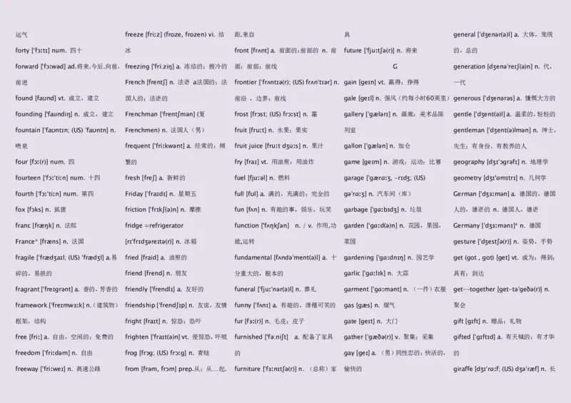 英语92高中英语词汇3500词&mdash;带音标（英译汉默写版）_S054高中英语备考必备学习资料包