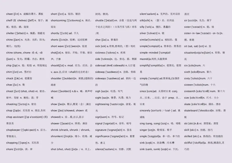 英语92高中英语词汇3500词&mdash;带音标（英译汉默写版）_S054高中英语备考必备学习资料包