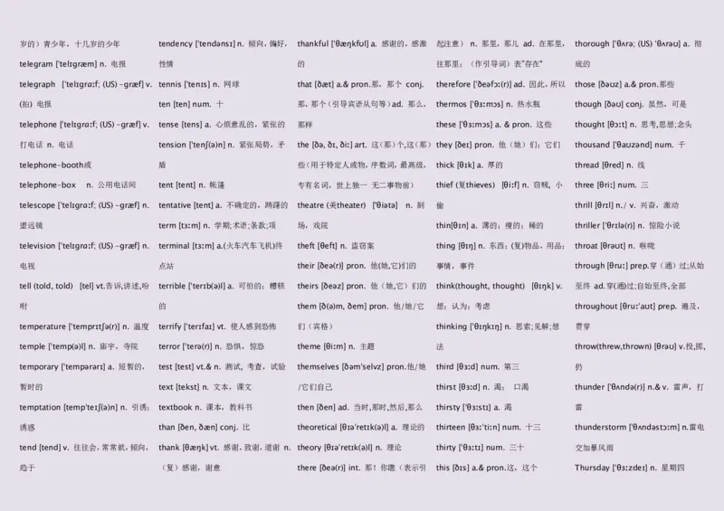 英语92高中英语词汇3500词&mdash;带音标（英译汉默写版）_S054高中英语备考必备学习资料包