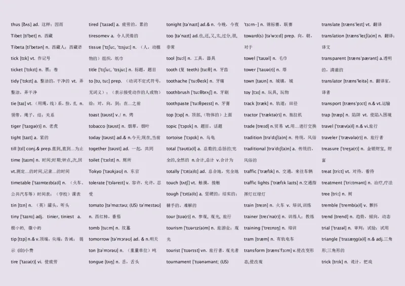 英语92高中英语词汇3500词&mdash;带音标（英译汉默写版）_S054高中英语备考必备学习资料包
