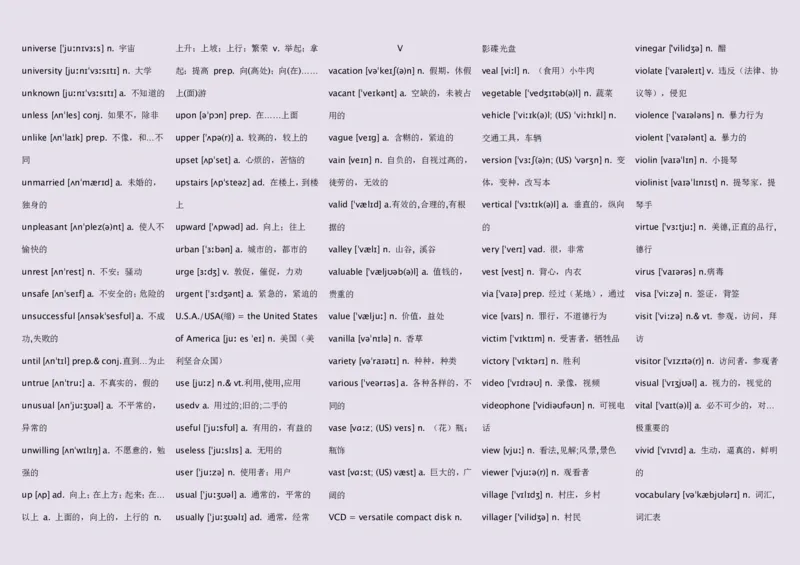 英语92高中英语词汇3500词&mdash;带音标（英译汉默写版）_S054高中英语备考必备学习资料包