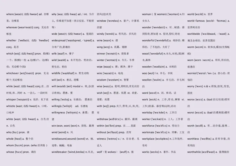 英语92高中英语词汇3500词&mdash;带音标（英译汉默写版）_S054高中英语备考必备学习资料包