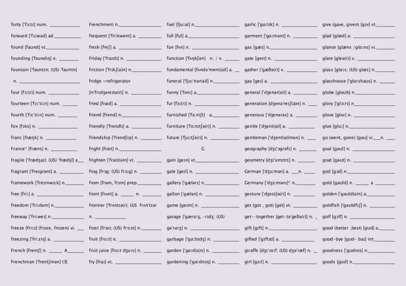 英语92高中英语词汇3500词&mdash;带音标（英译汉默写版）_S054高中英语备考必备学习资料包