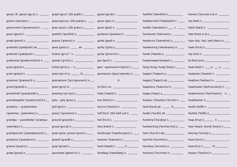 英语92高中英语词汇3500词&mdash;带音标（英译汉默写版）_S054高中英语备考必备学习资料包