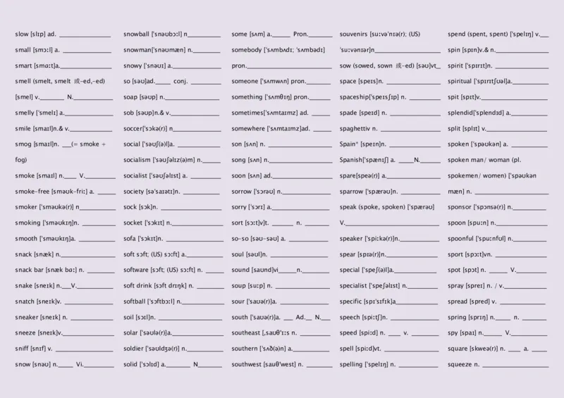 英语92高中英语词汇3500词&mdash;带音标（英译汉默写版）_S054高中英语备考必备学习资料包