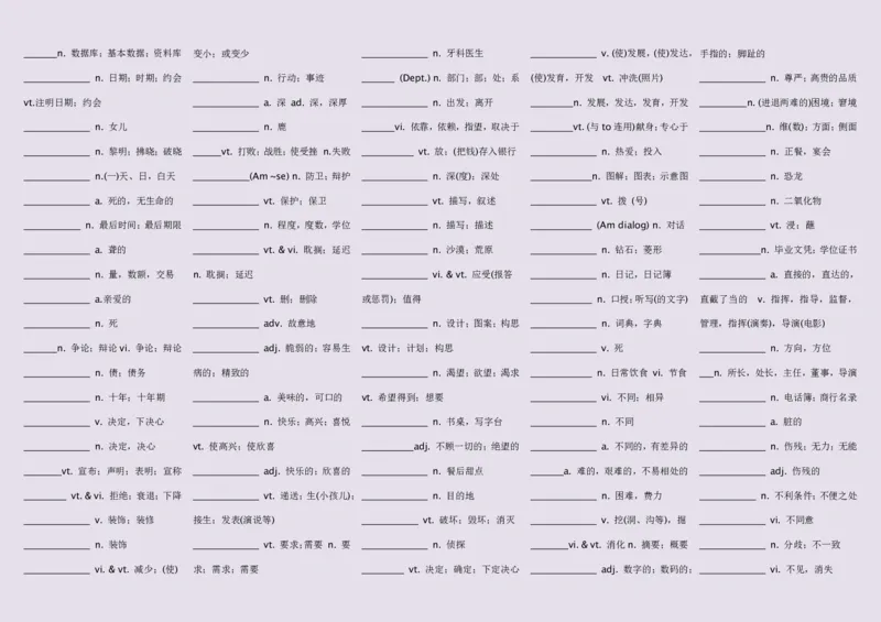 英语92高中英语词汇3500词&mdash;带音标（英译汉默写版）_S054高中英语备考必备学习资料包