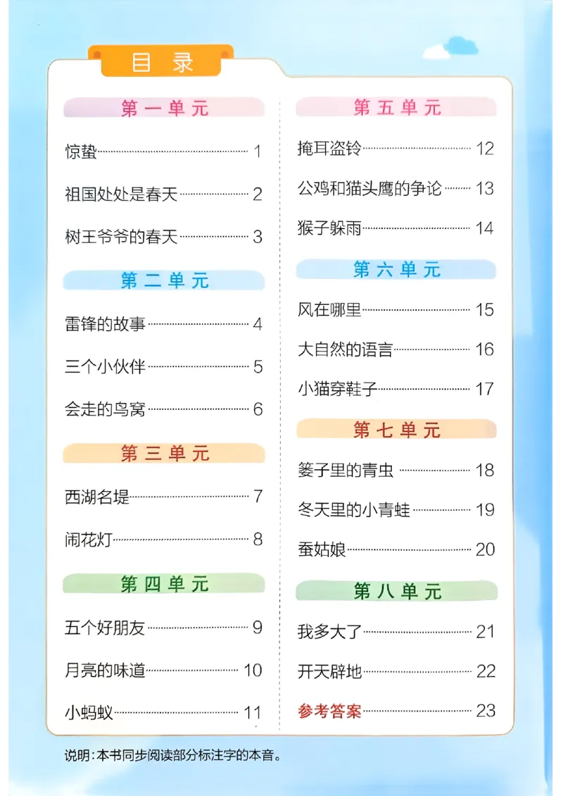 《小学学霸冲A卷》24春语文2年级下册（RJ）同步阅读_二年级上下册资料_小学二年级学习资料-25年更新版_2-02、小学二年级语文下册_2-2-2、练习题、作业、试题、试卷_电子册类