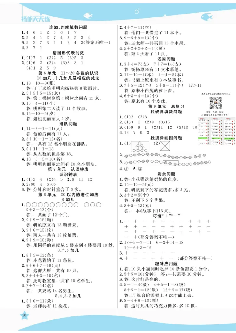 《扬帆天天练》提优特训-数学1年级上册（RJ）_一年级上下册资料_小学一年级学习资料-25年更新版_1-03、小学一年级数学上册_人教版_10、电子书籍