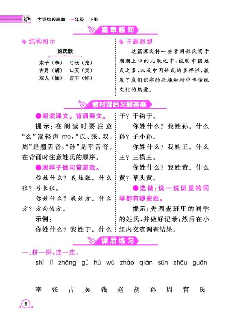 《字词句段篇章》语文1年级下册（RJ）_一年级上下册资料_小学一年级学习资料-25年更新版_1-02、小学一年级语文下册_3-6-2-2、练习题、作业、专项、试卷_部编（人教）版_电子册类
