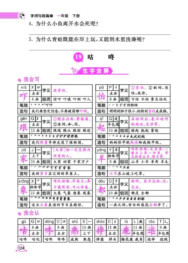 《字词句段篇章》语文1年级下册（RJ）_一年级上下册资料_小学一年级学习资料-25年更新版_1-02、小学一年级语文下册_3-6-2-2、练习题、作业、专项、试卷_部编（人教）版_电子册类