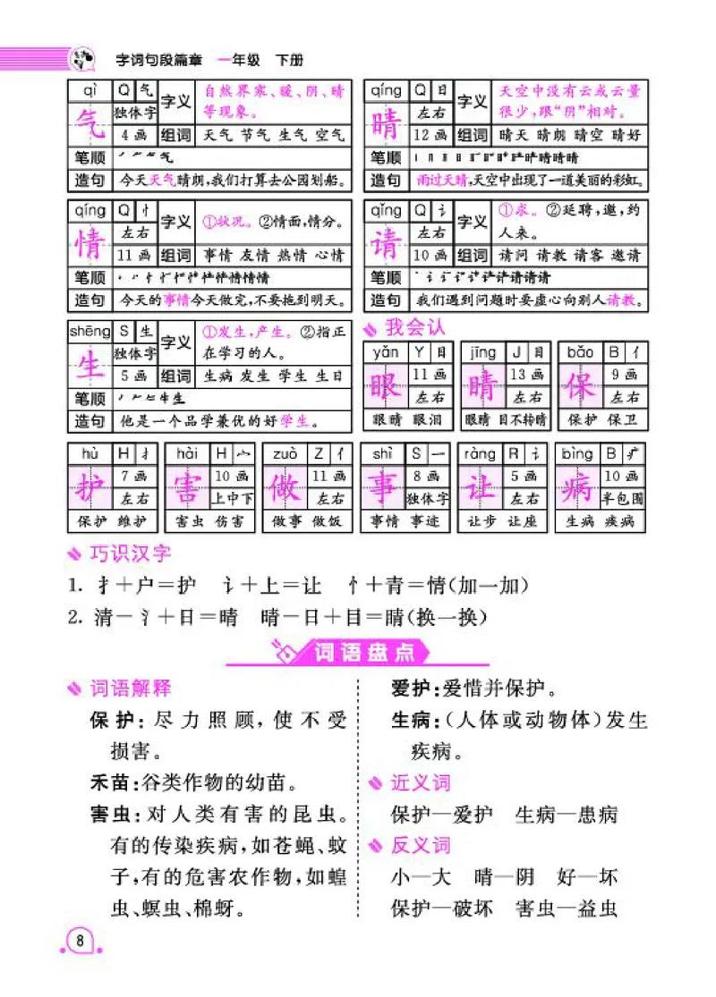 《字词句段篇章》语文1年级下册（RJ）_一年级上下册资料_小学一年级学习资料-25年更新版_1-02、小学一年级语文下册_3-6-2-2、练习题、作业、专项、试卷_部编（人教）版_电子册类