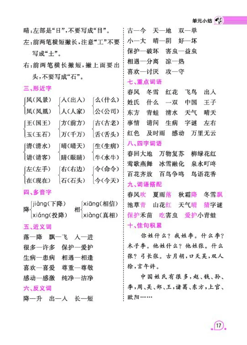 《字词句段篇章》语文1年级下册（RJ）_一年级上下册资料_小学一年级学习资料-25年更新版_1-02、小学一年级语文下册_3-6-2-2、练习题、作业、专项、试卷_部编（人教）版_电子册类