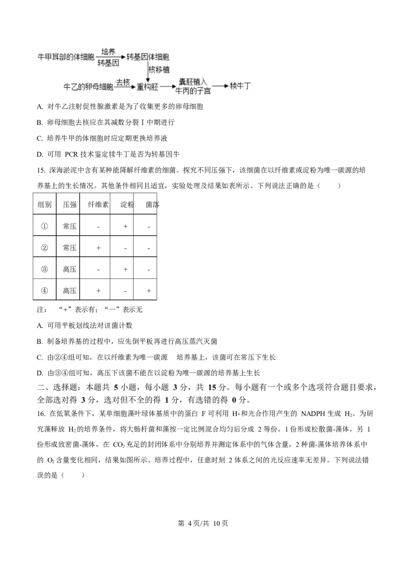 2025年高考生物试卷（山东卷）（空白卷）_生物历年高考真题_新&middot;Word版2008-2025&middot;高考生物真题_生物（按年份分类）2008-2025_2025&middot;高考生物真题