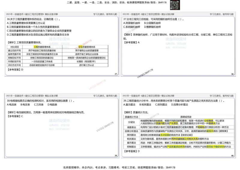 项目管理模拟试卷2参考答案(1)_2026年一级建造师_2026年一建管理_2025年一建管理SVIP_02-基础精讲✿高端面授✿深度强化_28-管理《自营全系班》赵爱林SMR推荐
