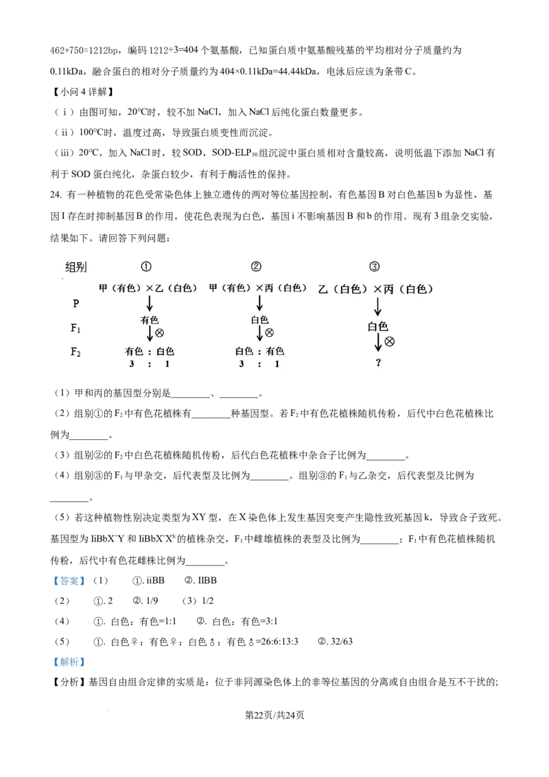 2024年高考生物试卷（江苏）（解析卷）_生物历年高考真题_新&middot;Word版2008-2025&middot;高考生物真题_生物（按年份分类）2008-2025_2024&middot;高考生物真题